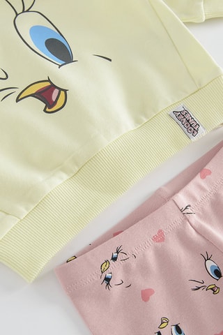 Sweat et pantalon Titi Titi et Grosminet Looney Tunes – Rose et jaune