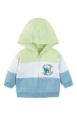 Sweat à capuche Vert clair et blanc