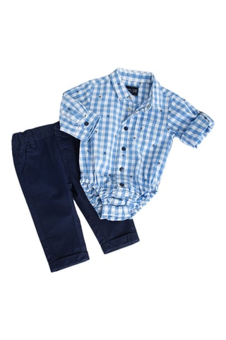 Body-chemise et pantalon - Bleu