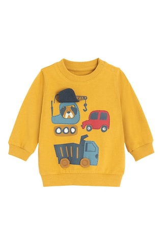 Sweat - Jaune et bleu cobalt
