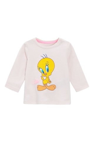 T-shirt Titi Titi et Grosminet Looney Tunes - Rose poudré