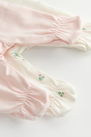 2 grenouillères - Rose poudré