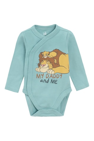 2 bodys Mufasa et Simba Le Roi Lion Disney - Beige et turquoise