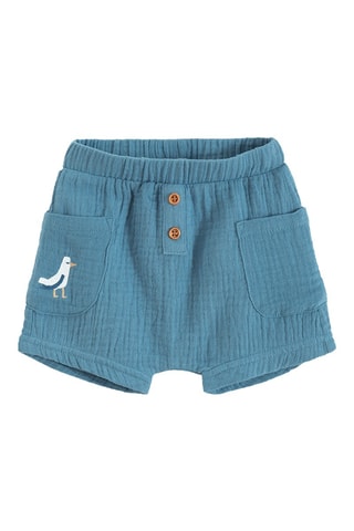 Body et short - Blanc et bleu canard