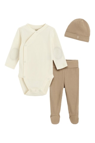 Ensemble 3 pièces - Ecru et taupe