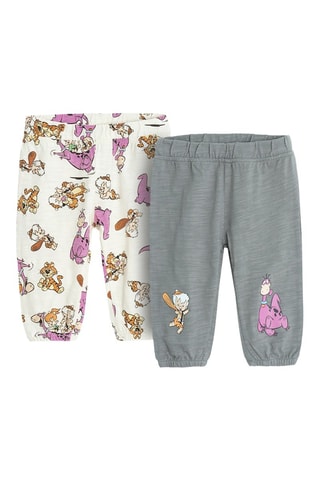 2 pantalons les Pierrafeu -  Blanc et gris foncé