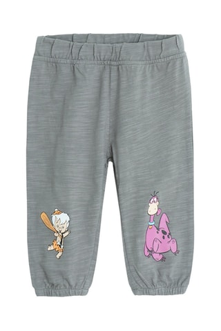 2 pantalons les Pierrafeu -  Blanc et gris foncé