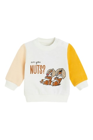 Sweat et pantalon Tic et Tac - Blanc et beige