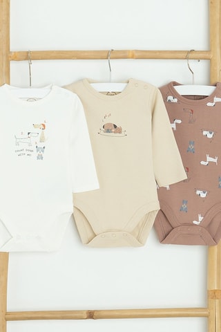 3 bodys -  Blanc et beige
