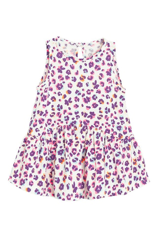 Robe sans manches -  Violet et blanc