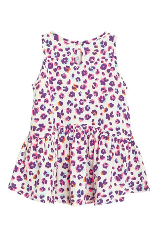 Robe sans manches -  Violet et blanc