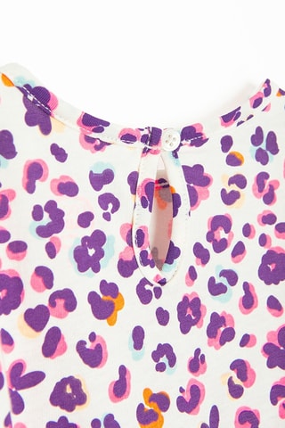 Robe sans manches -  Violet et blanc