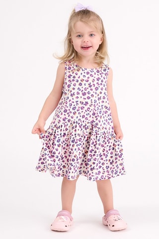 Robe sans manches -  Violet et blanc