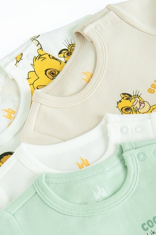 4 bodys Simba Le Roi Lion Disney - Blanc et vert d’eau