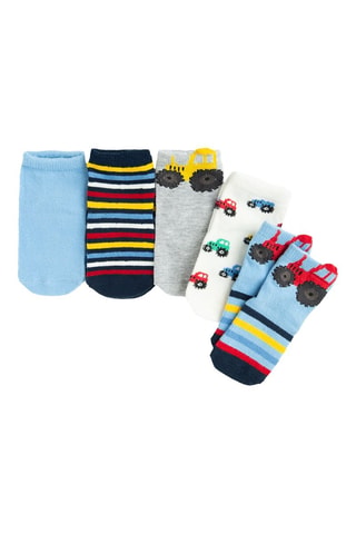 5 paires de chaussettes - Ciel et gris clair chiné