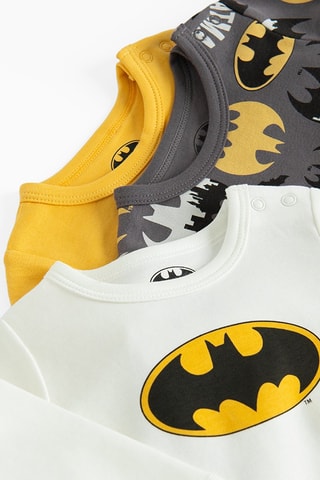 3 bodys Batman La ligue des justiciers DC Comics - Ecru et jaune