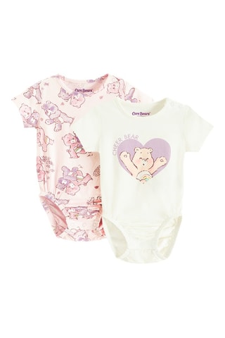 2 bodys Les Bisounours -  Rose et vert d’eau