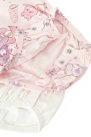2 bodys Les Bisounours -  Rose et vert d’eau
