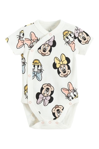 2 bodys Minnie et Daisy Disney - Blanc et saumon