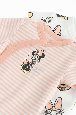 2 bodys Minnie et Daisy Disney - Blanc et saumon