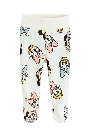 2 pantalons Minnie et ses amis Disney - Blanc et saumon