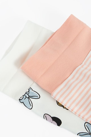 2 pantalons Minnie et ses amis Disney - Blanc et saumon