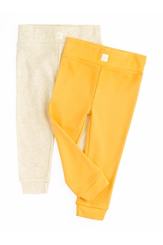 2 pantalons - Beige et jaune