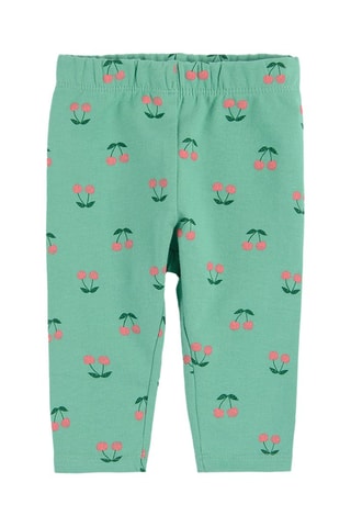 2 leggings - Turquoise et rose poudré