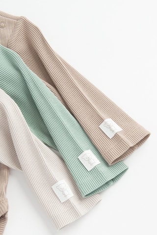 3 bodys - Taupe et vert