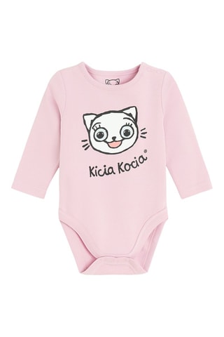 3 bodys Kicia Kocia - Rose et blanc