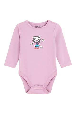 3 bodys Kicia Kocia - Rose et blanc