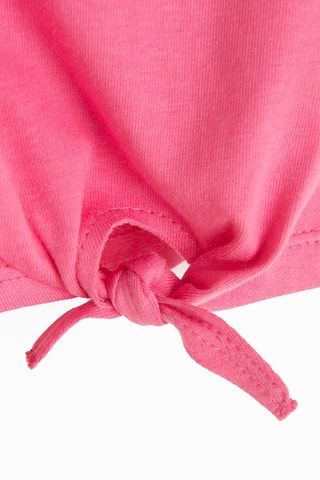 T-shirt noué - Fuchsia