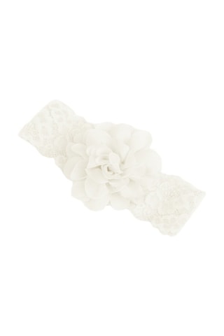 Bandeau en dentelle et chaussettes - Blanc