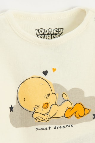 3 bodys Titi et Grosminet Looney Tunes - Jaune
