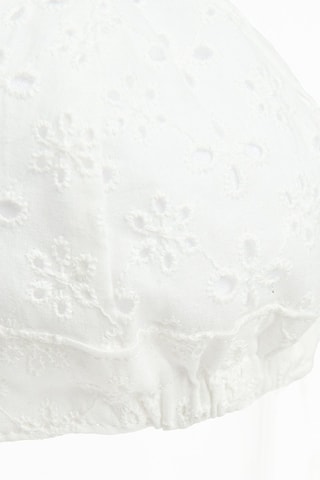 Béguin en broderie anglaise - Blanc