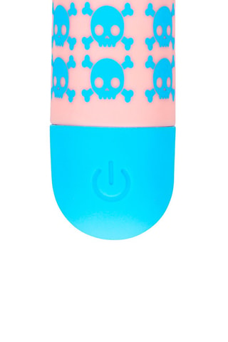 Vibromasseur Bone to be Wild S-Line by Shots - Bleu et rose clair - 3,8 cm