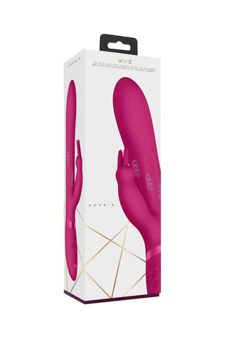 Vibromasseur Rabbit Amoris - Rose - 23 cm 