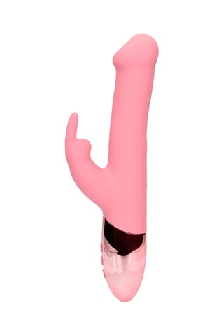 Vibromasseur Rabbit rotatif - Rose - 11 cm