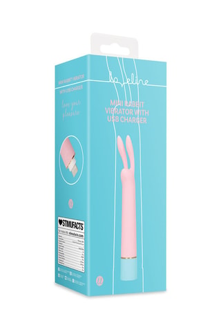Mini-vibromasseur Rabbit Loveline -Rose et bleu