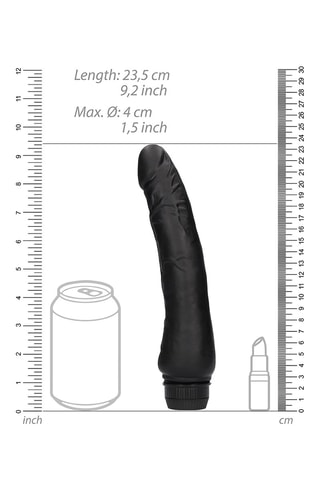 Vibromasseur réaliste G-Spot Noir - 23,5 cm