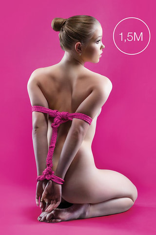 Mini corde de bondage japonaise Rose - 1,5 m