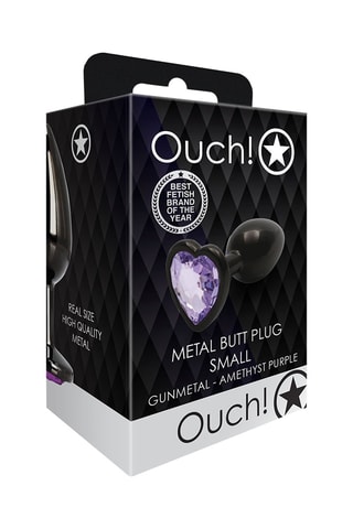 Plug anal waterproof - Small Noir et violet - 6,2 x 2,7 cm