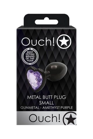 Plug anal waterproof - Small Noir et violet - 6,2 x 2,7 cm