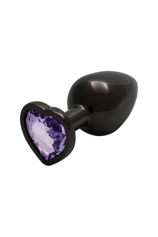 Plug anal waterproof - Large Noir et violet - 8,1 x 4 cm