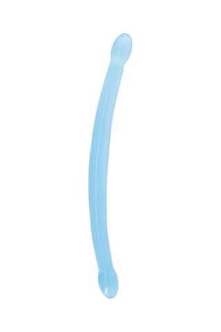 Godemiché double Crystal Clear - Bleu - 42 cm