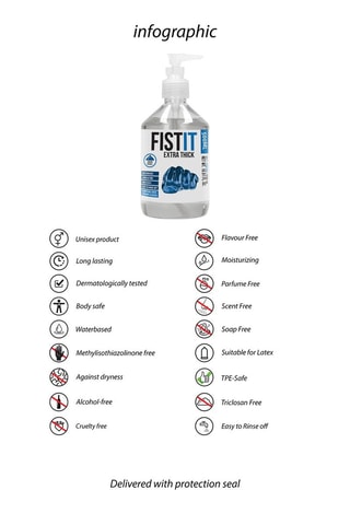 Lubrifiant à base d'eau Fist It Professional - 500 ml