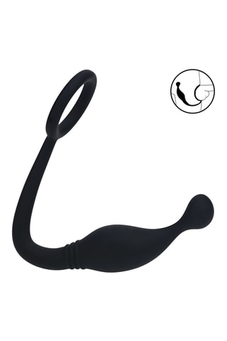 Cockring niveau 2 avec stimulateur prostatique - Noir