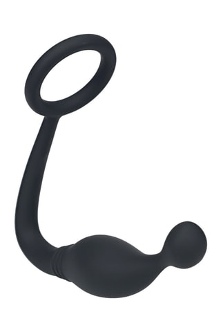 Cockring niveau 2 avec stimulateur prostatique - Noir