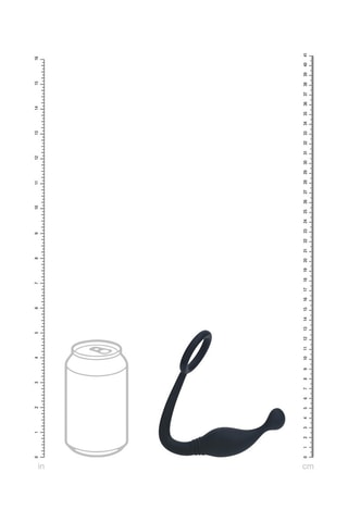 Cockring niveau 2 avec stimulateur prostatique - Noir