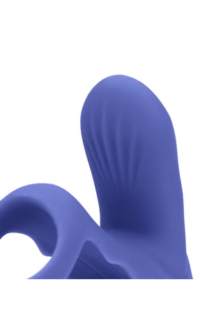 Cockring vibrant avec stimulation clitoridienne Tamiya - Bleu